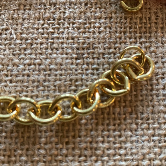 Vintage Monet gold chain bracelet with stone - Picture 4 of 4